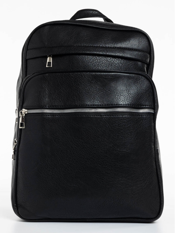 Γυναικεία τσάντα πλάτης μαύρη από οικολογικό δέρμα Lashay, 2 - Kalapod.gr