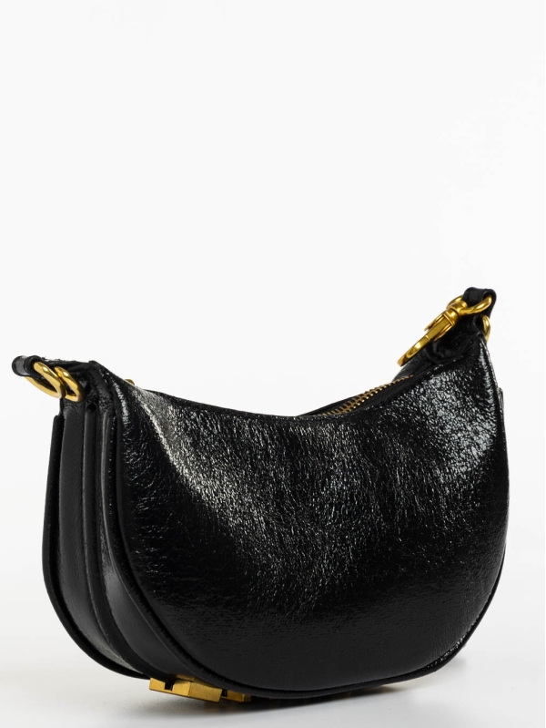 Γυναικεία τσάντα μαύρη από οικολογικό δέρμα Aine, 3 - Kalapod.gr
