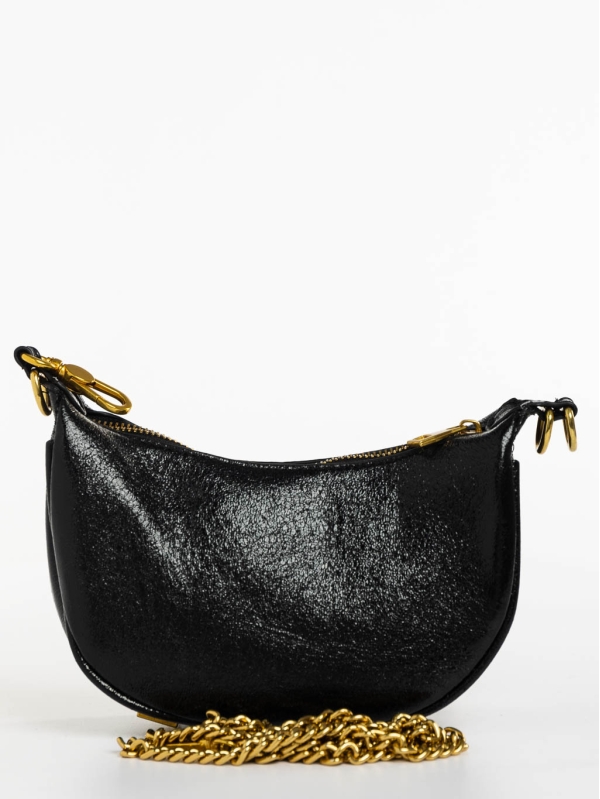 Γυναικεία τσάντα μαύρη από οικολογικό δέρμα Aine, 6 - Kalapod.gr