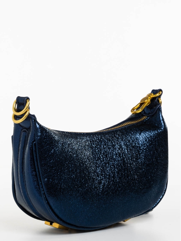 Γυναικεία τσάντα μπλε από οικολογικό δέρμα Aine, 3 - Kalapod.gr