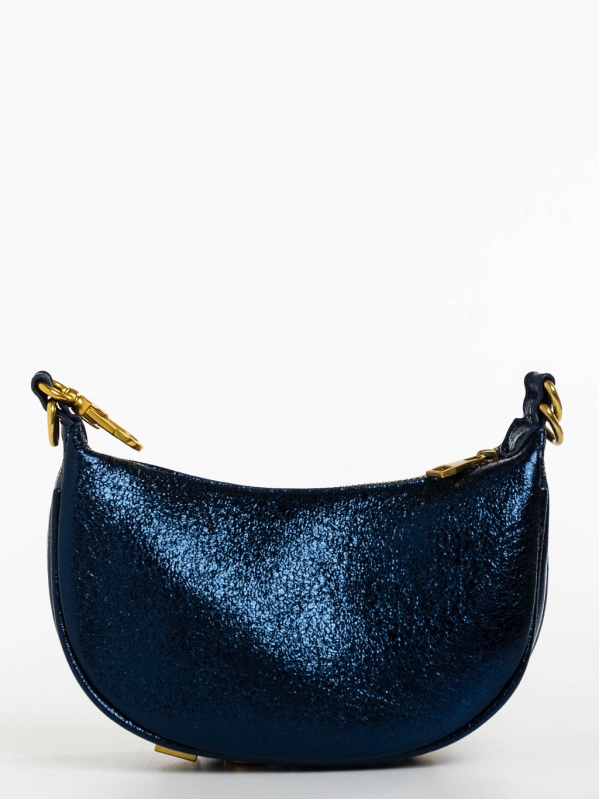 Γυναικεία τσάντα μπλε από οικολογικό δέρμα Aine, 5 - Kalapod.gr