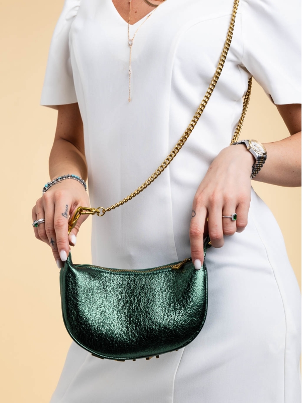Γυναικεία τσάντα πράσινη από οικολογικό δέρμα Aine - Kalapod.gr