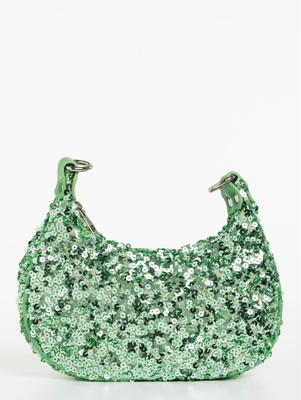 Γυναικεία τσάντα πράσινη από ύφασμα Ayah, 2 - Kalapod.gr