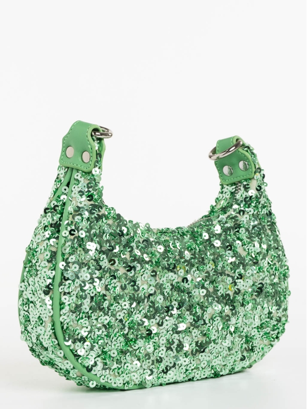 Γυναικεία τσάντα πράσινη από ύφασμα Ayah, 3 - Kalapod.gr
