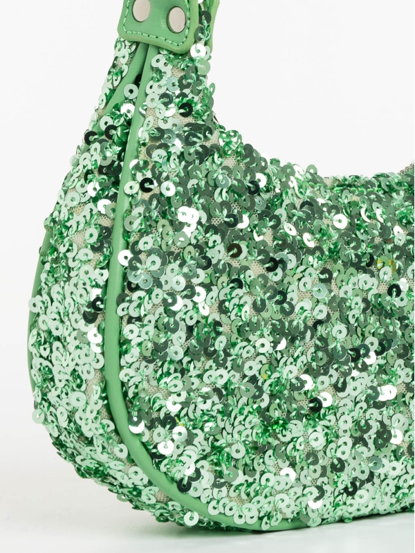 Γυναικεία τσάντα πράσινη από ύφασμα Ayah, 4 - Kalapod.gr
