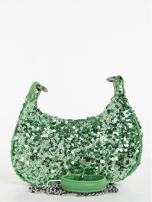Γυναικεία τσάντα πράσινη από ύφασμα Ayah, 6 - Kalapod.gr