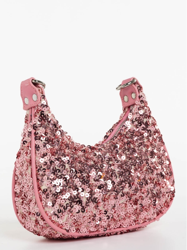 Γυναικεία τσάντα ροζ από ύφασμα Ayah, 3 - Kalapod.gr