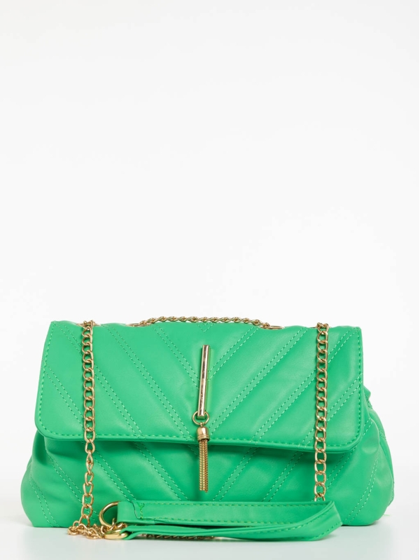 Γυναικεία τσάντα πράσινη από οικολογικό δέρμα Aleeza, 6 - Kalapod.gr