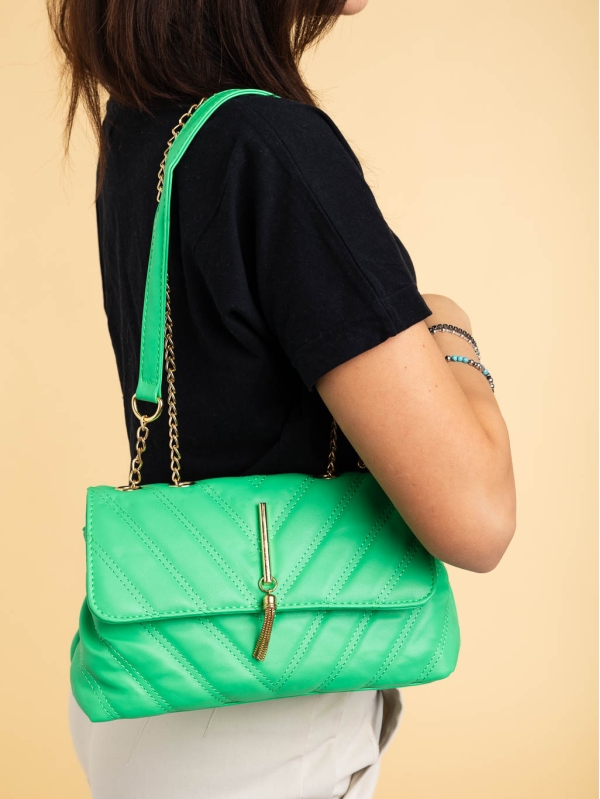 Γυναικεία τσάντα πράσινη από οικολογικό δέρμα Aleeza - Kalapod.gr