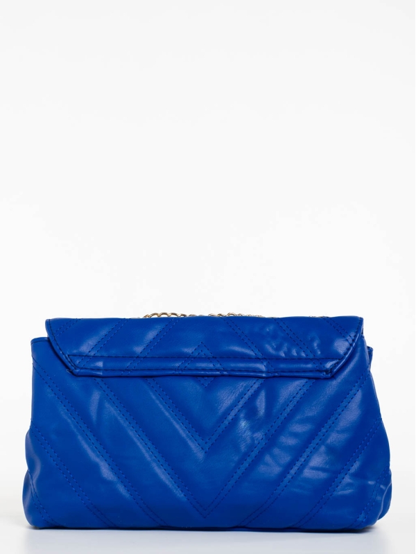 Γυναικεία τσάντα μπλε πολύ σκούρο από οικολογικό δέρμα Aleeza, 5 - Kalapod.gr