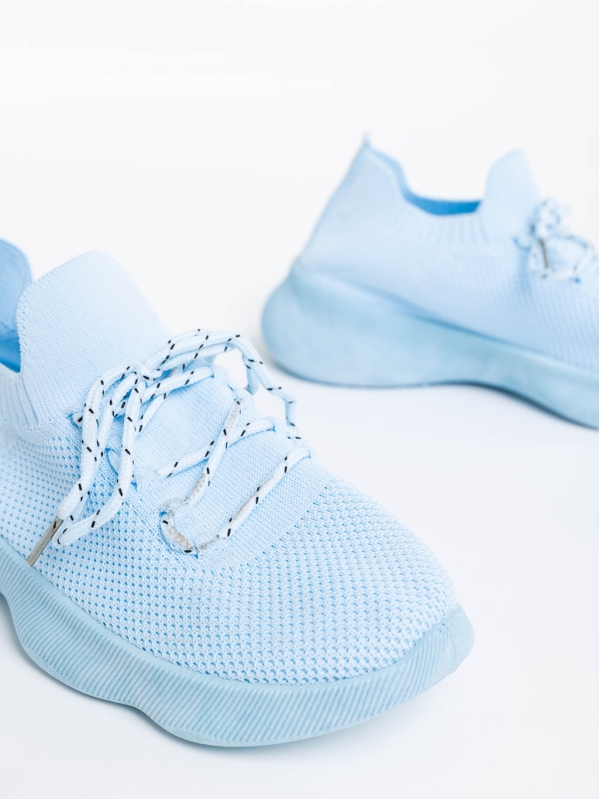 Γυναικεία αθλητικά παπούτσια μπλε από ύφασμα Ramila, 6 - Kalapod.gr