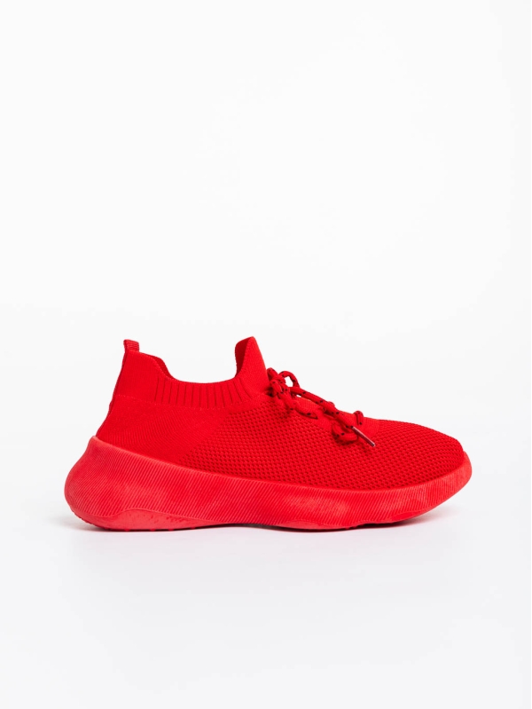 Γυναικεία αθλητικά παπούτσια κόκκινα από ύφασμα Ramila, 6 - Kalapod.gr