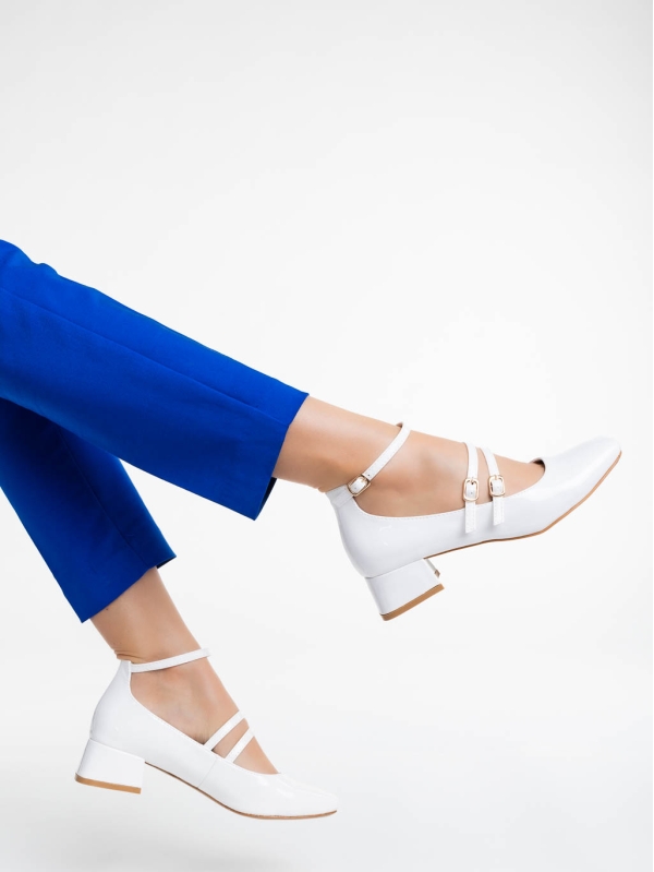 Γυναικεία παπούτσια λευκά από οικολογικό δέρμα Reizy, 4 - Kalapod.gr