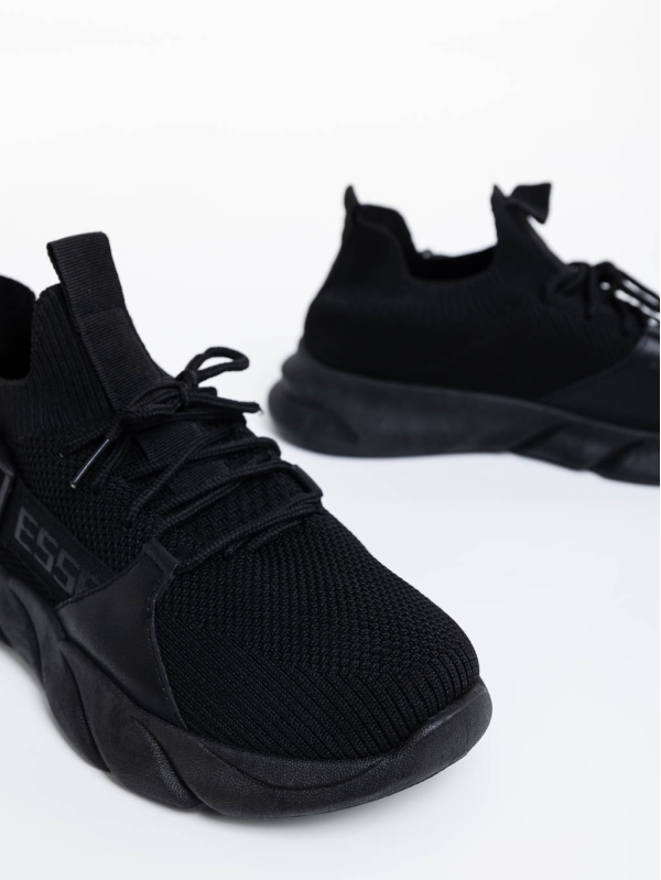Γυναικεία αθλητικά παπούτσια μαύρα από ύφασμα Renie, 6 - Kalapod.gr