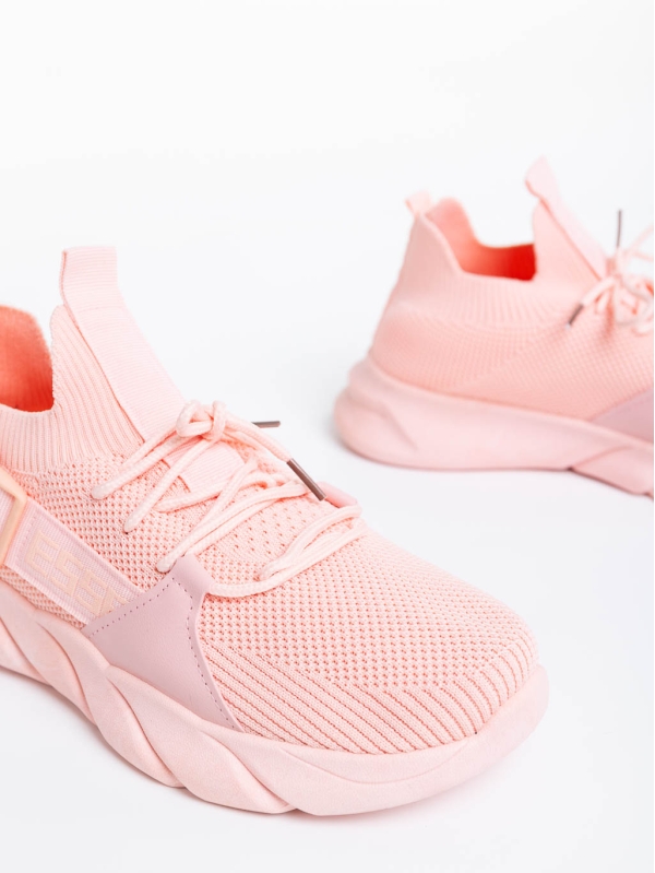 Γυναικεία αθλητικά παπούτσια ροζ από ύφασμα Renie, 6 - Kalapod.gr