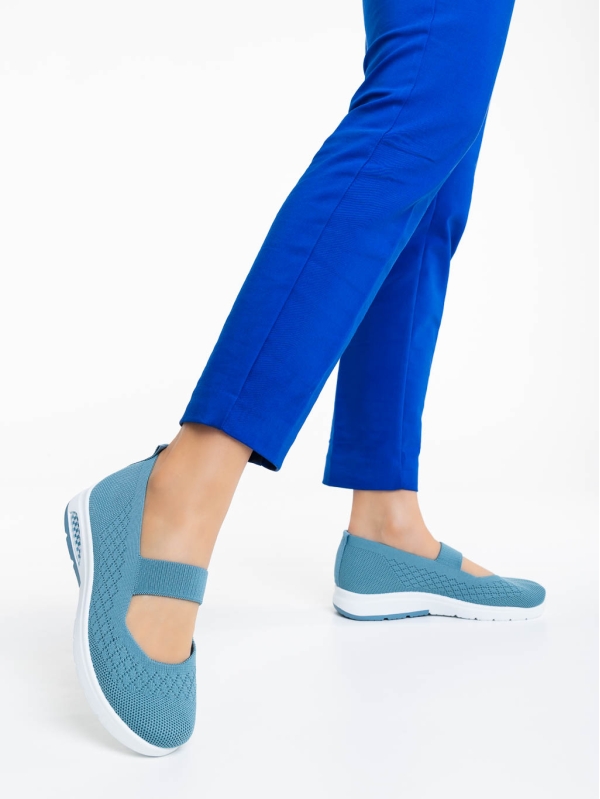 Γυναικεία αθλητικά παπούτσια μπλε από ύφασμα Renora - Kalapod.gr