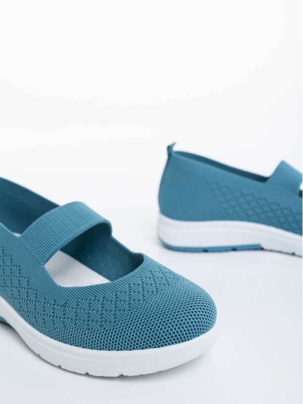 Γυναικεία αθλητικά παπούτσια μπλε από ύφασμα Renora, 6 - Kalapod.gr