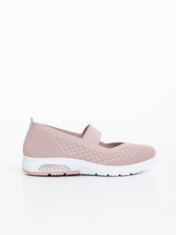 Γυναικεία αθλητικά παπούτσια ροζ από ύφασμα Renora, 5 - Kalapod.gr