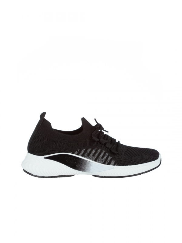 Γυναικεία αθλητικά παπούτσια  μαύρα από ύφασμα  Matrona, 6 - Kalapod.gr