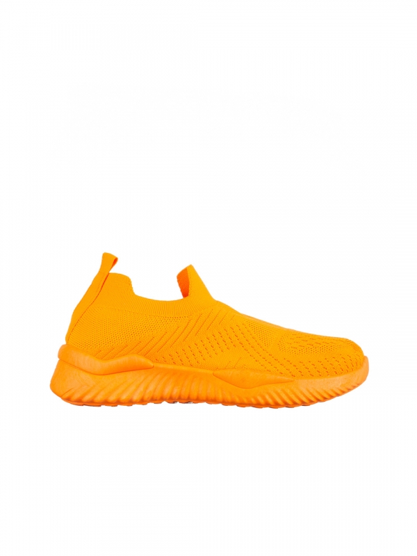 Γυναικεία αθλητικά παπούτσια πορτοκαλί από ύφασμα Murielle, 6 - Kalapod.gr