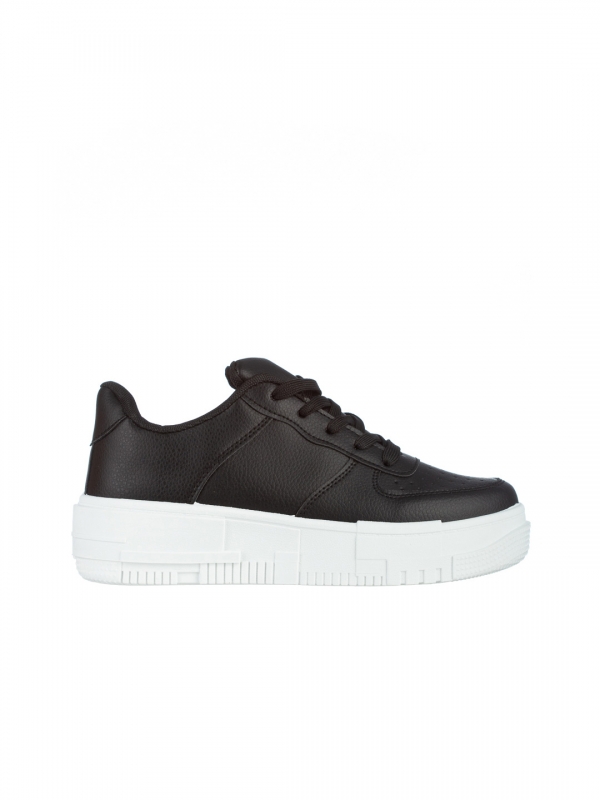 Γυναικεία αθλητικά παπούτσια  μαύρα από οικολογικό δέρμα Abena, 6 - Kalapod.gr
