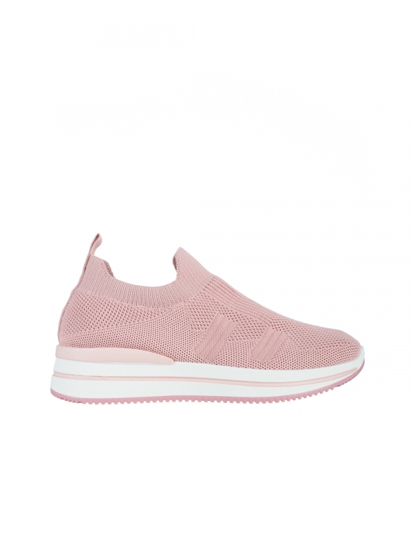 Γυναικεία αθλητικά παπούτσια ροζ από ύφασμα Moira, 6 - Kalapod.gr