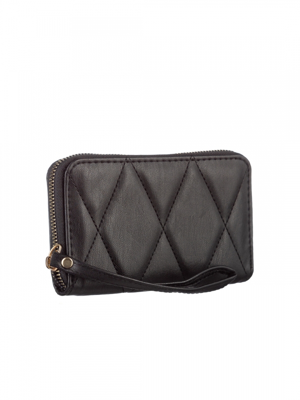 Γυναικείο πορτοφόλι μαύρο από οικολογικό δέρμα  Chita, 3 - Kalapod.gr
