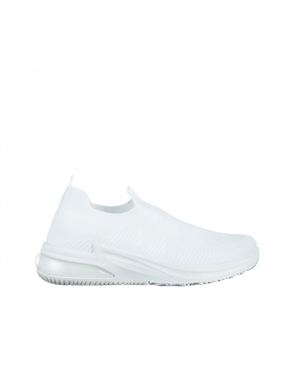 Γυναικεία αθλητικά παπούτσια λευκά από ύφασμα Rachyl, 6 - Kalapod.gr