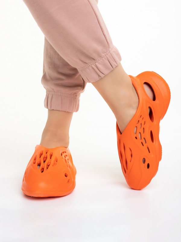 Γυναικεία αθλητικά παπούτσια  πορτοκαλί από πολυουρεθάνη Grania, 3 - Kalapod.gr