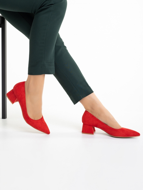 Γυναικεία παπούτσια κόκκινα από ύφασμα Cataleya - Kalapod.gr