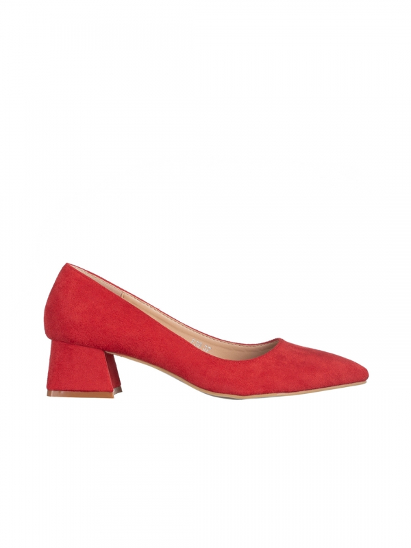 Γυναικεία παπούτσια κόκκινα από ύφασμα Cataleya, 6 - Kalapod.gr