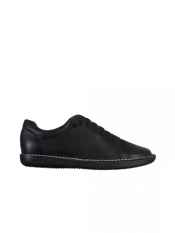 Γυναικεία αθλητικά παπούτσια  μαύρα  από οικολογικό δέρμα  Clarice, 6 - Kalapod.gr