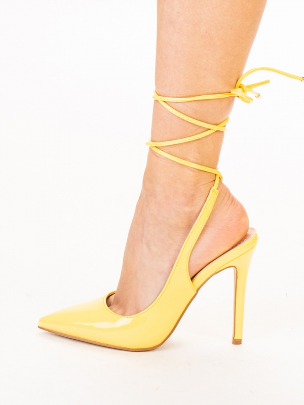 Γυναικεία παπούτσια  Davina κίτρινα, 3 - Kalapod.gr