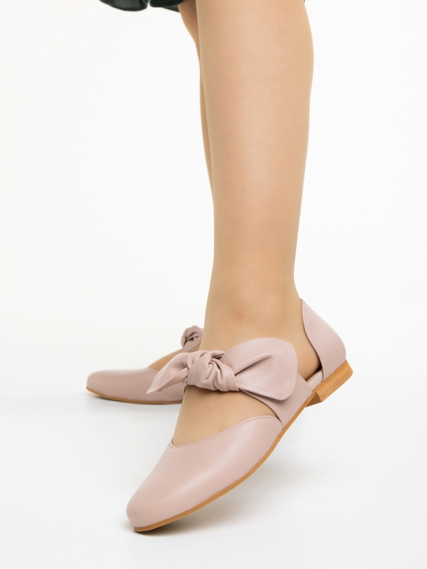 Γυναικεία παπούτσια Marco ροζ από φυσικό δέρμα Jaleh, 2 - Kalapod.gr