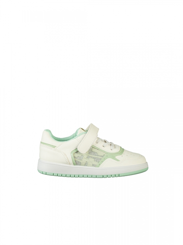 Παιδικά αθλητικά παπούτσια  πράσινα από οικολογικό δέρμα Icala, 4 - Kalapod.gr