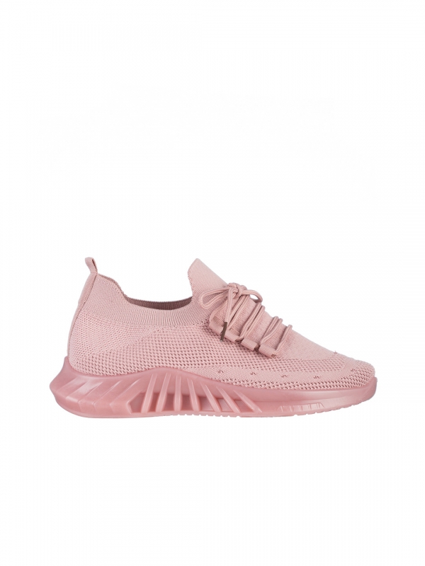 Γυναικεία αθλητικά παπούτσια  ροζ  από ύφασμα  Nevenca, 6 - Kalapod.gr