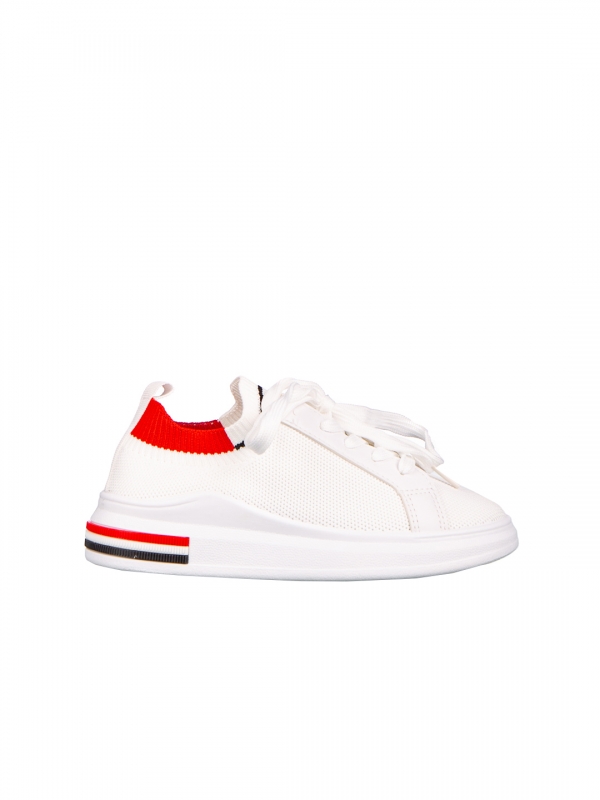 Παιδικά αθλητικά παπούτσια     Josila λευκά με κόκκινο, 4 - Kalapod.gr
