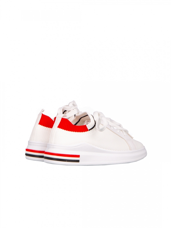 Παιδικά αθλητικά παπούτσια     Josila λευκά με κόκκινο, 2 - Kalapod.gr