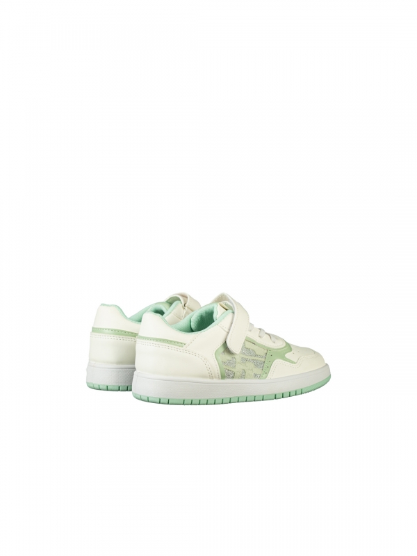 Παιδικά αθλητικά παπούτσια  πράσινα από οικολογικό δέρμα Icala, 2 - Kalapod.gr