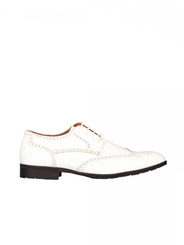 Ανδρικά παπούτσια Serin λευκά, 3 - Kalapod.gr