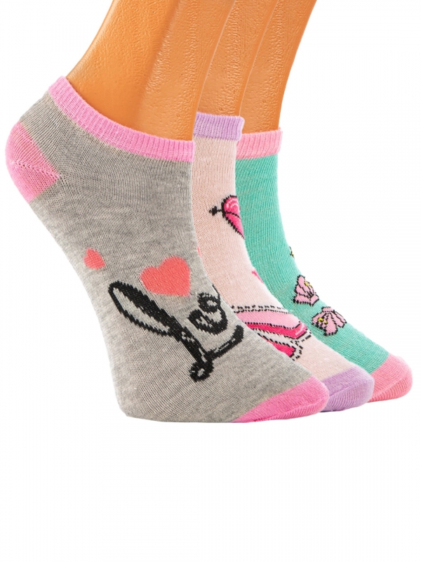 Σετ 3 ζευγάρια παιδικές κάλτσες πολύχρωμα - Kalapod.gr