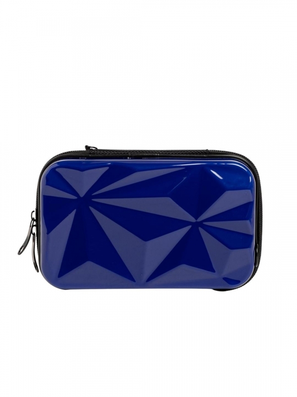 Γυναικεία τσάντα καλλυντικών μπλε   από ακρυλικό  Mirta, 2 - Kalapod.gr