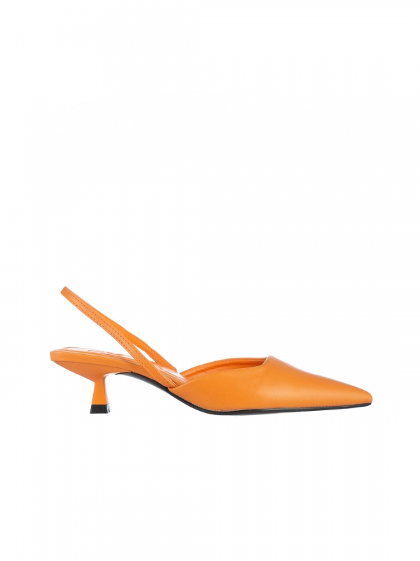 Γυναικεία παπούτσια   πορτοκαλί από οικολογικό δέρμα Arete, 6 - Kalapod.gr