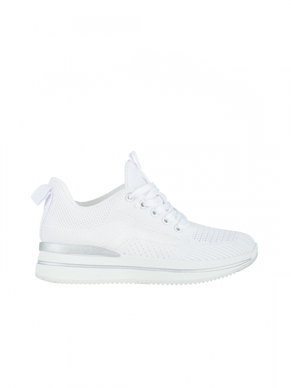 Γυναικεία αθλητικά παπούτσια λευκά από ύφασμα Jelena, 6 - Kalapod.gr