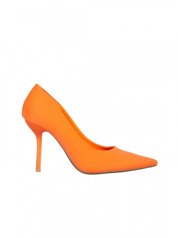 Γυναικεία παπούτσια   πορτοκάλι από ύφασμα Emelda, 6 - Kalapod.gr