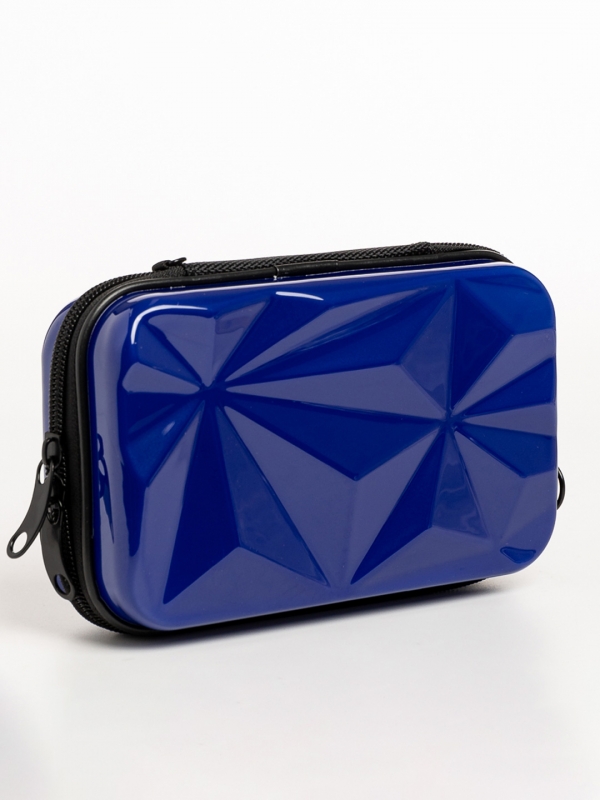 Γυναικεία τσάντα καλλυντικών μπλε   από ακρυλικό  Mirta, 3 - Kalapod.gr