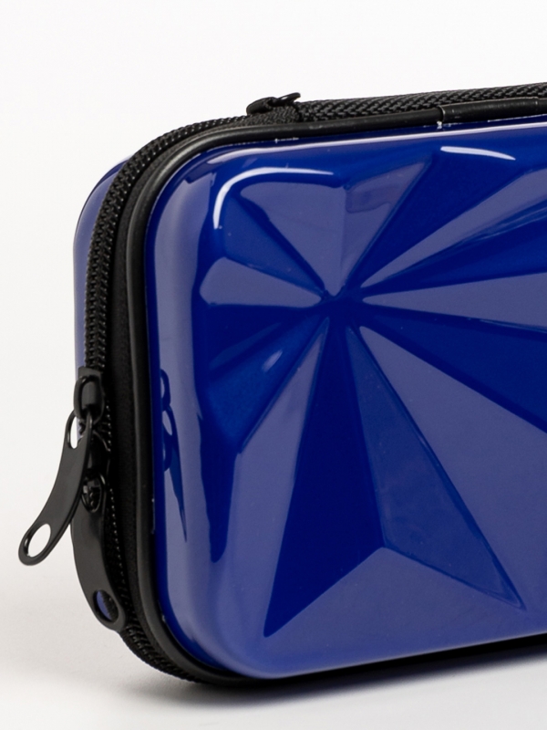 Γυναικεία τσάντα καλλυντικών μπλε   από ακρυλικό  Mirta, 4 - Kalapod.gr
