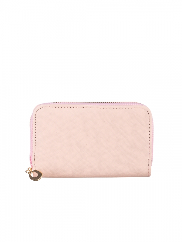 Γυναικείο πορτοφόλι ροζ από οικολογικό δέρμα  Amparo, 2 - Kalapod.gr