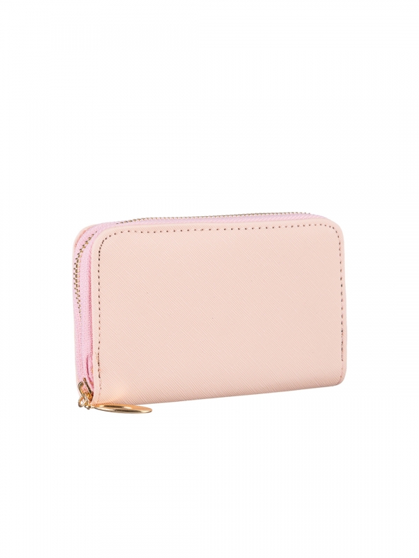 Γυναικείο πορτοφόλι ροζ από οικολογικό δέρμα  Amparo, 3 - Kalapod.gr