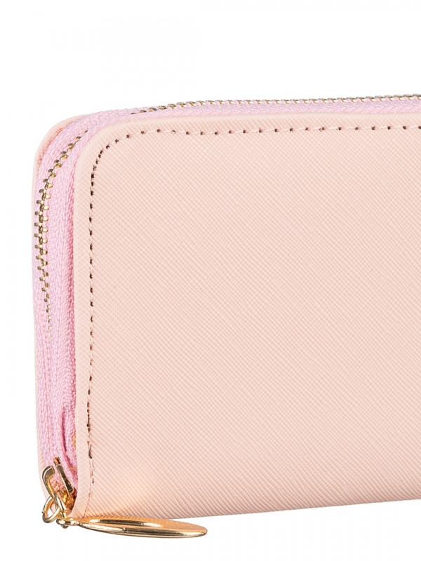Γυναικείο πορτοφόλι ροζ από οικολογικό δέρμα  Amparo, 4 - Kalapod.gr